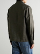 Belstaff - Forge Logo-Appliquéd Linen Overshirt - Green