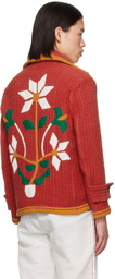 HARAGO Red Appliqué Jacket