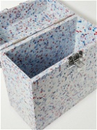 Space Available - Webbing-Trimmed Marble-Effect Recycled Plastic Record Box