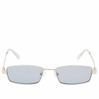Le Specs Bizarro Sunglasses in Silver/Smoke Tint 