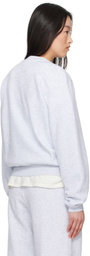 SKIMS Gray Cotton Fleece Classic Crewneck Sweatshirt