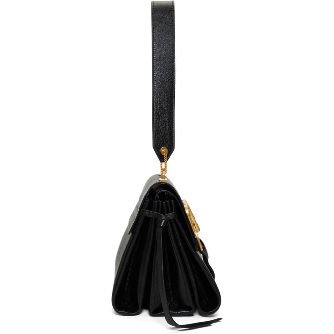 Valentino Garavani VRing Shoulder Bag Leather Small Black 2142711
