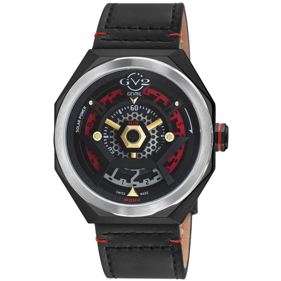 GV2 by Gevril Stella Solare Red Dial Mens Watch 43801