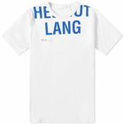 Helmut Lang Men's Cut Off Logo T-Shirt in White