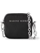 Marine Serre - Mini Logo-Appliquéd Moire Pouch