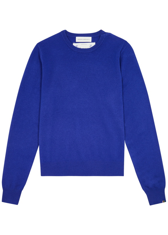 Photo: Extreme Cashmere N°36 Be Classic Cashmere-blend Jumper - Blue - One Size