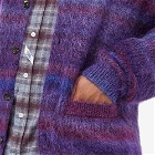 Flagstuff Men's Mohair Cardigan in Purple