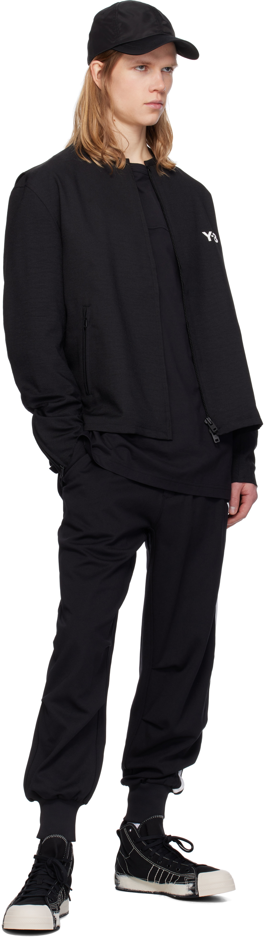 Y-3 Black M 3 Stripes Cuff Sweatpants
