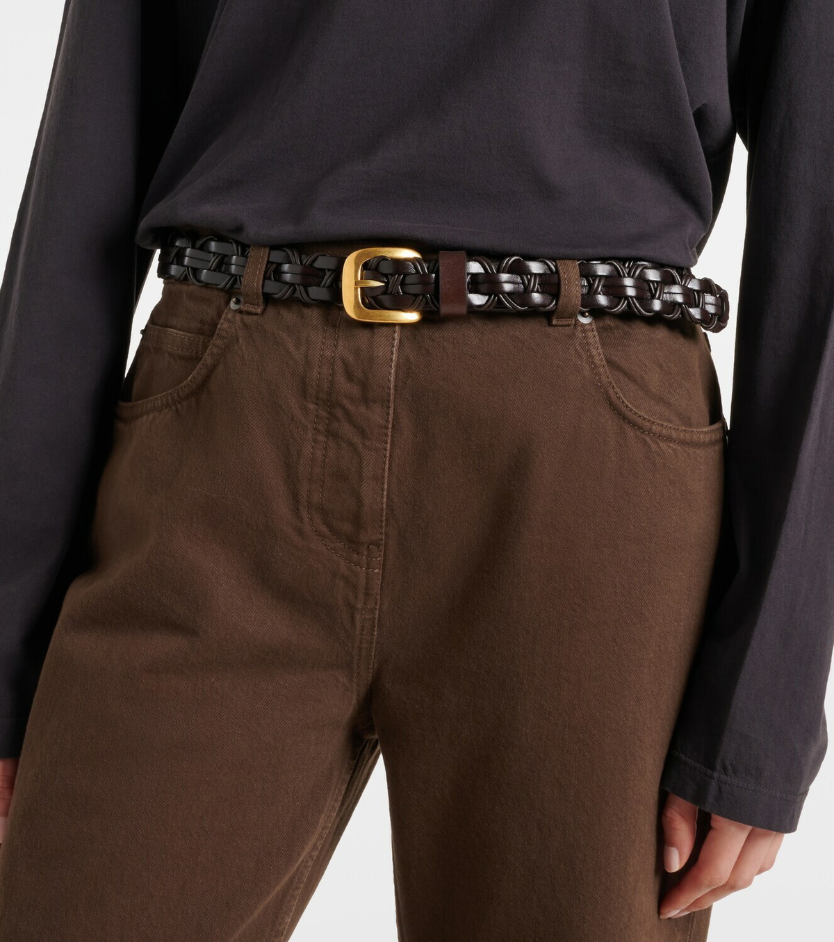 The Row Woven leather belt