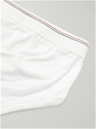 Schiesser - Sports Lorenz Stretch Cotton and Modal-Blend Briefs - White