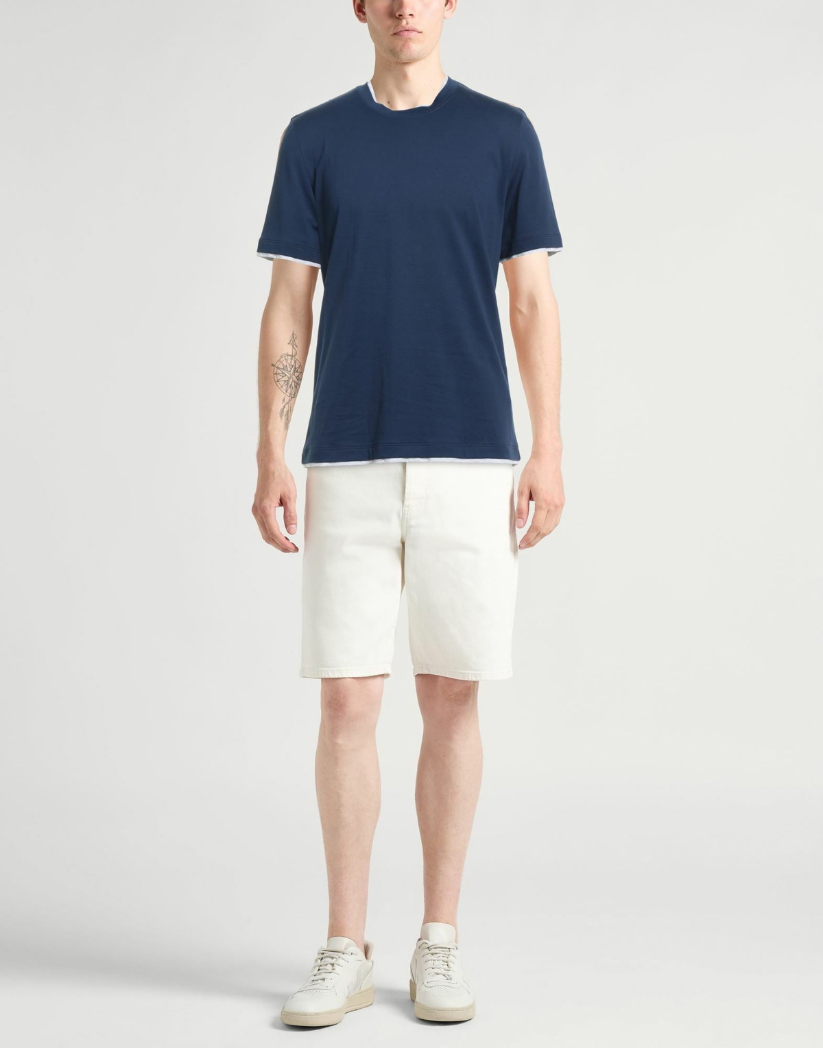 Brunello Cucinelli Mens T-shirt in Navy