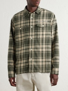 Human Made - Logo-Embroidered Checked Cotton-Flannel Shirt - Green