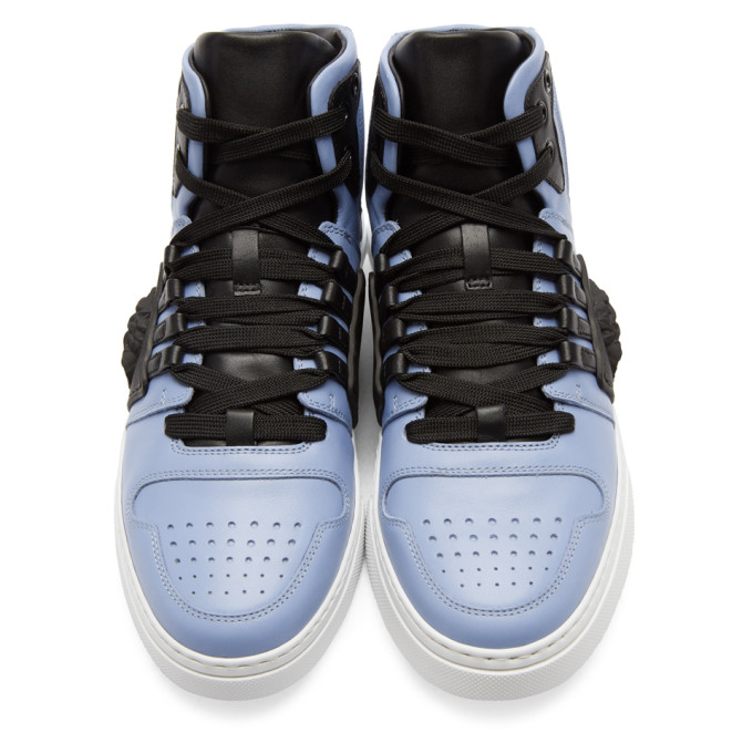 Versace blue outlet high top sneakers