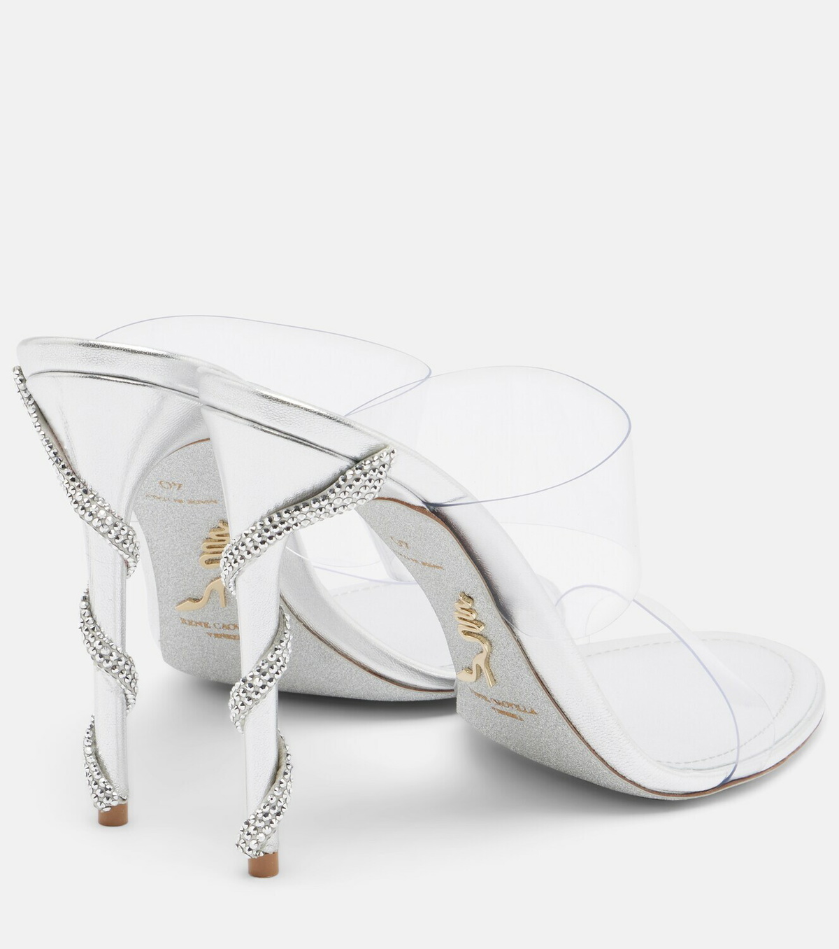 Rene Caovilla Celebrity crystal-embellished PVC sandals