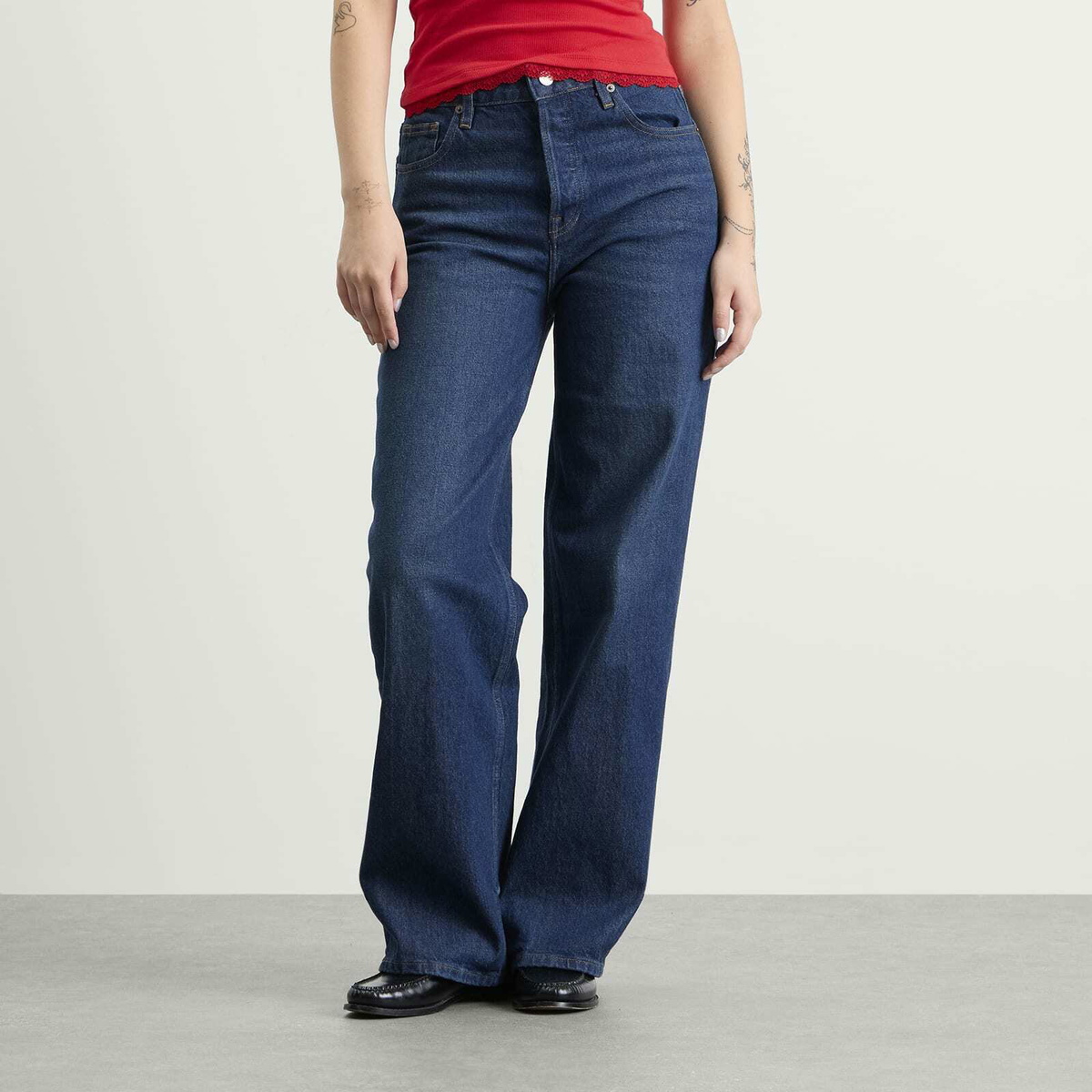 Good American Women's Vintage Wide Jeans in Indigo