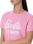 MC2 Saint Barth Woman Cotton Jersey Crewneck T-shirt Emilie With Barbie St. Barth Print | Barbie Special Edition