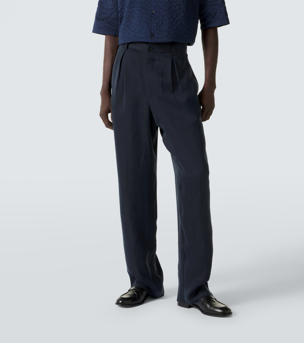 Giorgio Armani Pleated satin wide-leg pants Giorgio Armani