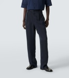 Giorgio Armani Pleated satin wide-leg pants