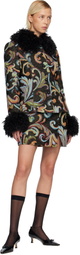 Anna Sui Black Tapestry Miniskirt
