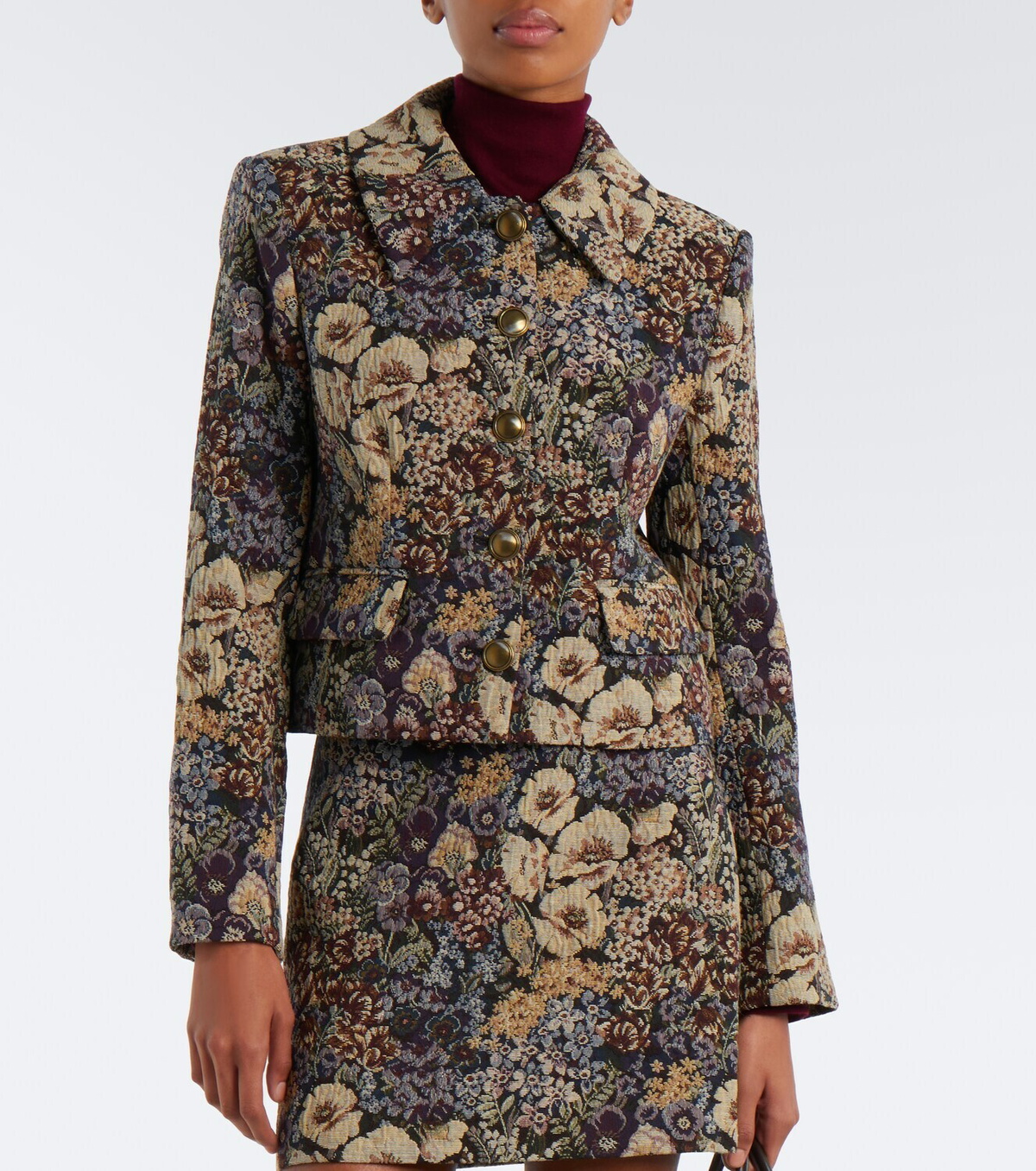 Veronica Beard Wilde floral jacquard jacket