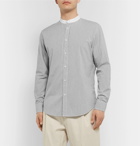 rag & bone - Grandad-Collar Striped Cotton Shirt - Gray