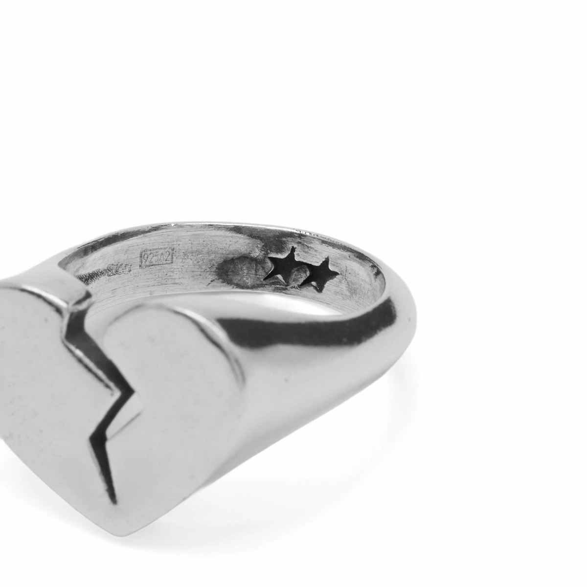 TwoJeys Men's Broken Heart Ring in Sterling Silver