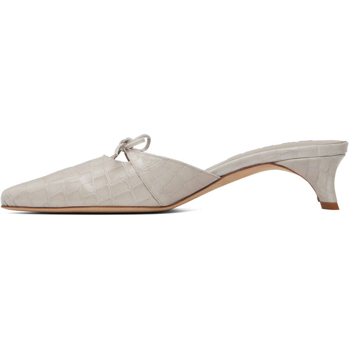 BY FAR White Babybow Heels