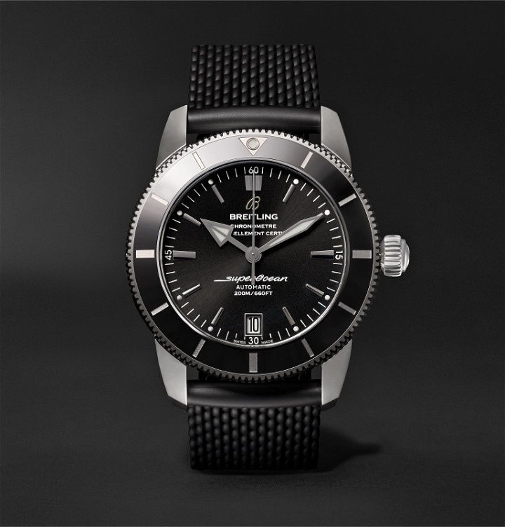Photo: Breitling - Superocean Héritage II B20 Automatic 42mm Stainless Steel and Rubber Watch, Ref. No. AB2010121B1S1 - Black