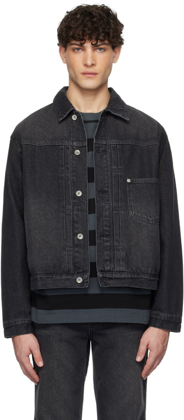 Photo: Uniform Bridge Black Type 1 Trucker Denim Jacket