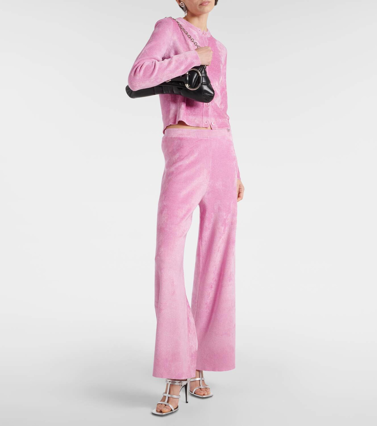 Gucci Crystal G flared sweatpants