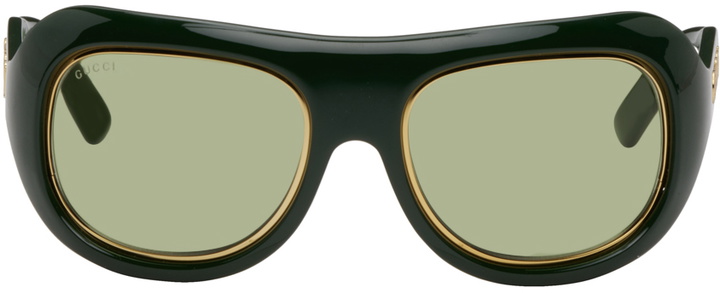 Photo: Gucci Green Navigator Sunglasses