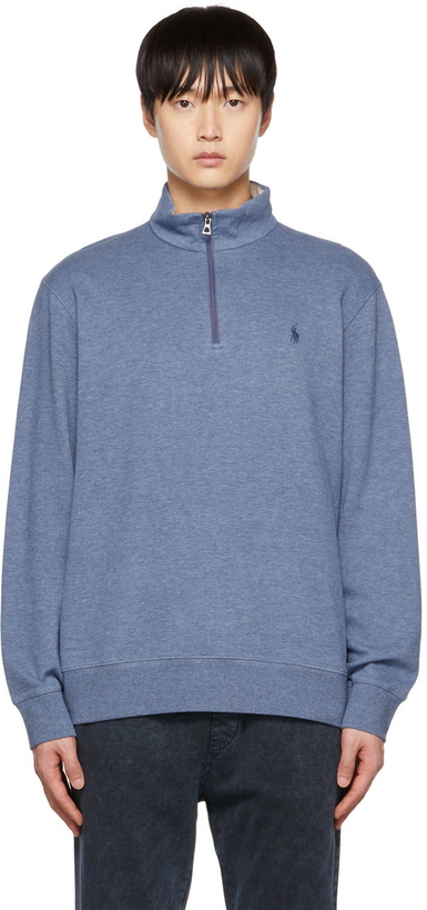 Photo: Polo Ralph Lauren Blue Half-Zip Sweatshirt