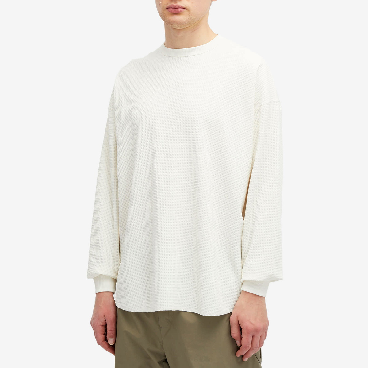 DAIWA Men's Long Sleeve Tech Thermal Crew in Ecru