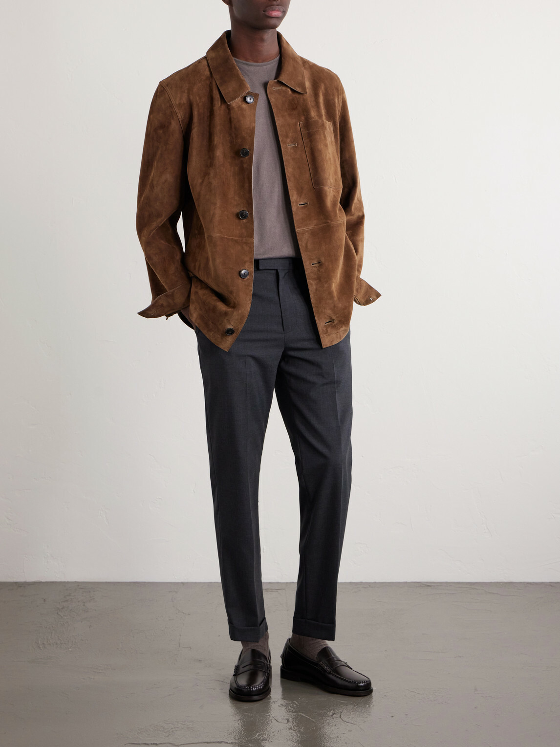 Beams Plus - Ivy Straight-Leg Woven Suit Trousers - Gray
