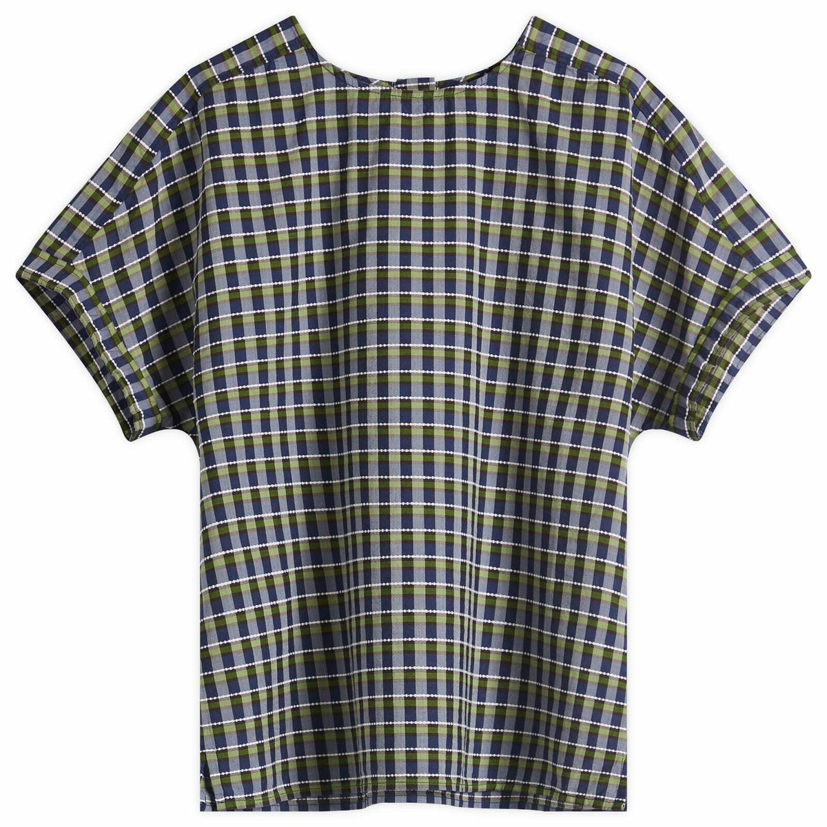 A.P.C. Women's Malorie Check Short Sleeve Top in Green