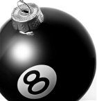Stüssy - 8 Ball Logo-Print Glass Bauble - Black