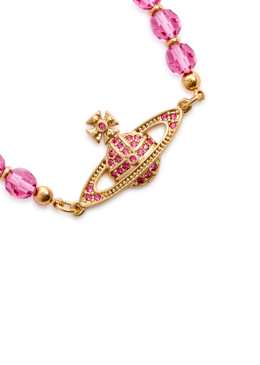 Vivienne Westwood Messaline orb Beaded Bracelet - Pink - One Size