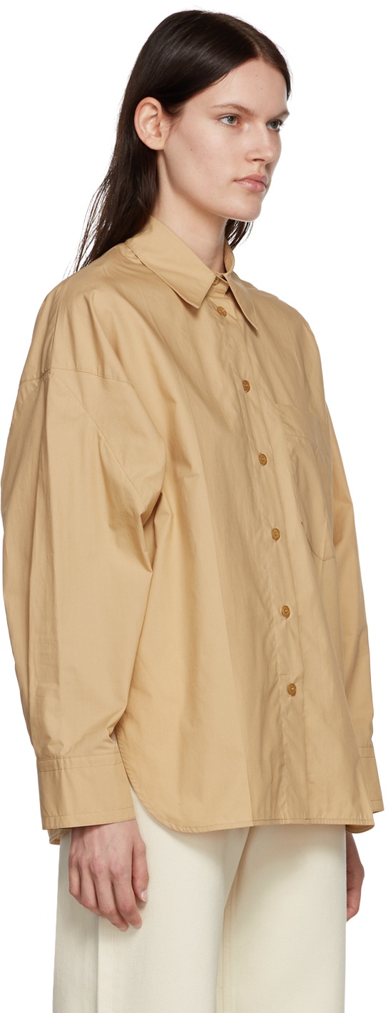 LOW CLASSIC Beige Sleeve Point Shirt Low Classic