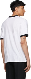 Second/Layer White & Black Core Ringer T-Shirt