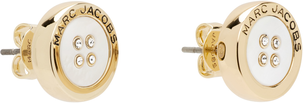 Marc Jacobs 'The Button' Mother Of Pearl Stud Earrings