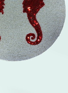Les-Ottomans Set Of Two Seahorse Beaded Placemats