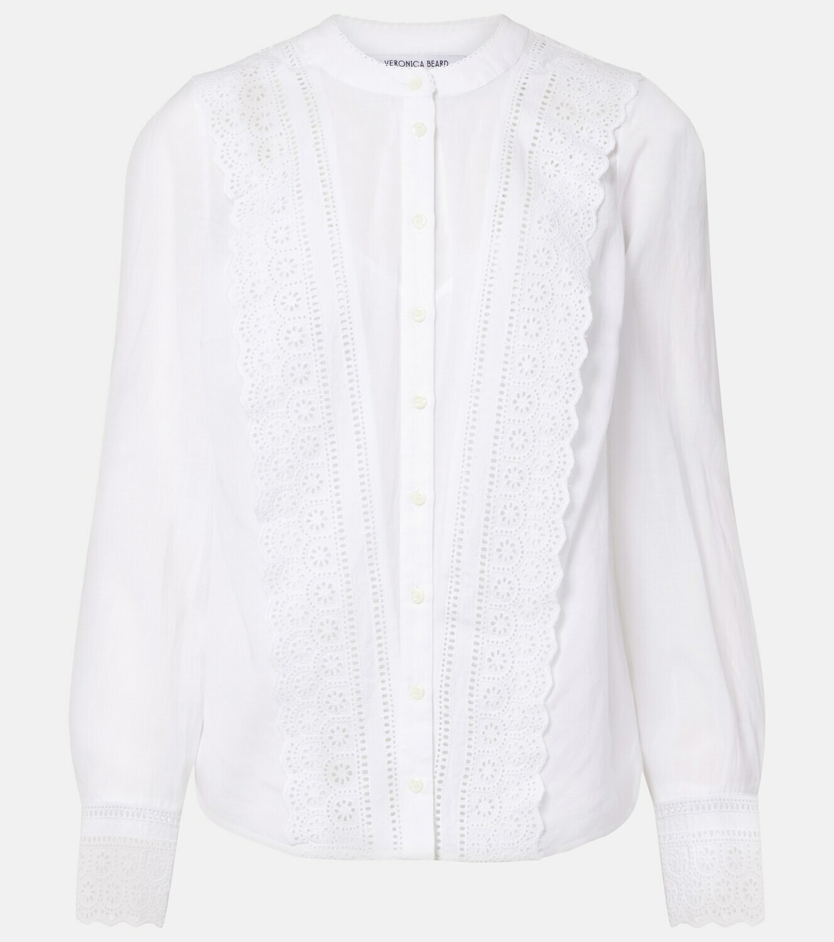 Veronica Beard Clermont broderie anglaise cotton-blend shirt