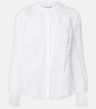 Veronica Beard Clermont broderie anglaise cotton-blend shirt