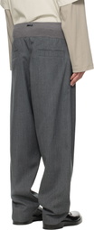 FUMITO GANRYU Gray Relaxed Trousers