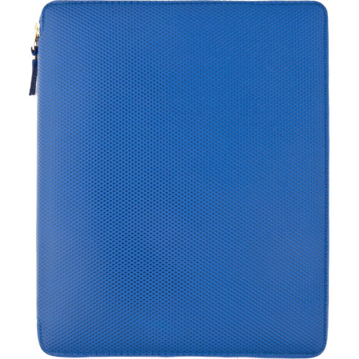 Photo: Comme des GarÃ§ons Wallets Blue Leather iPad Case