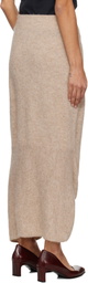 Lauren Manoogian Beige Knot Midi Skirt