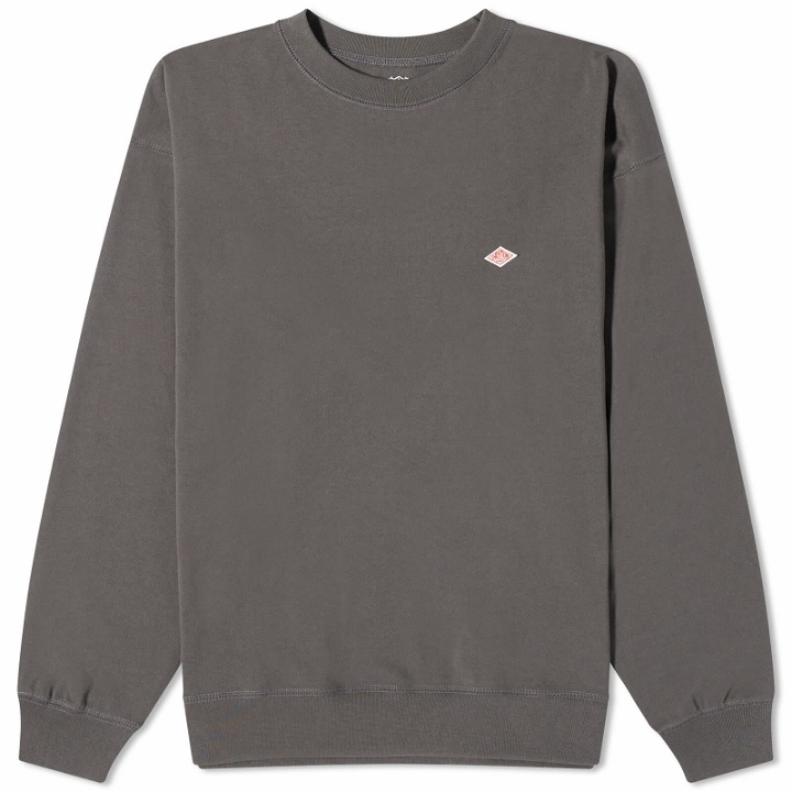 Photo: Danton Men's Logo Crew Sweater in Coal Grey