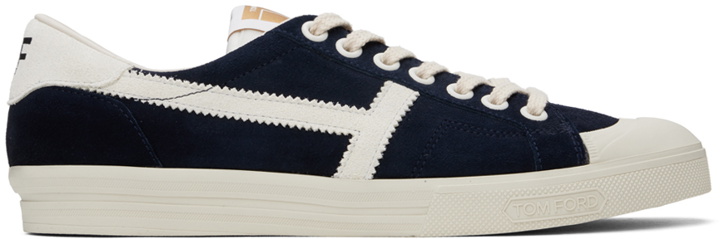 Photo: TOM FORD Navy Jarvis Sneakers