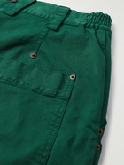 Marine Serre - Straight-Leg Cotton-Blend Twill Cargo Trousers - Green