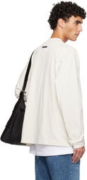 Fear of God ESSENTIALS Off-White Holiday Embroidered Classic Long Sleeve T-shirt